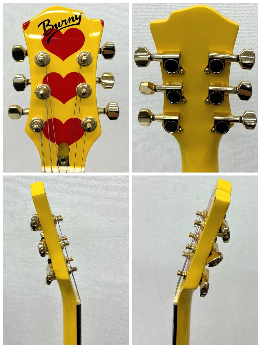 1円～/BURNY/FERNANDES/YH-JR/イエローハート/X Japan hide Signature Model/エレキギター/ギター/楽器/ヴィンテージ/ジャンク/W050の画像5