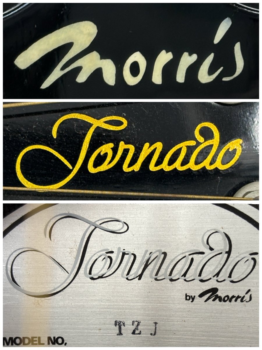 MORRIS/モーリス/Tornado/TZJ/ケース・保証書付/エレアコ/アコースティックギター/ギター/アコギ/楽器/ヴィンテージ/ジャンク/W075の画像7