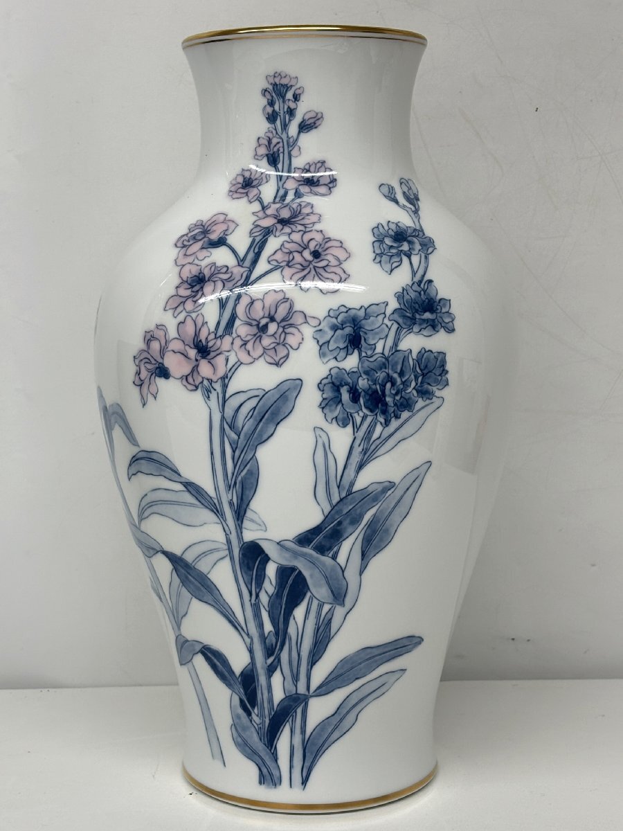 1 jpy ~/OKURA CHINA/ Ookura Touen / box attaching / vase / flower vase / flower go in / ceramic art / clay / Vintage / antique /W085
