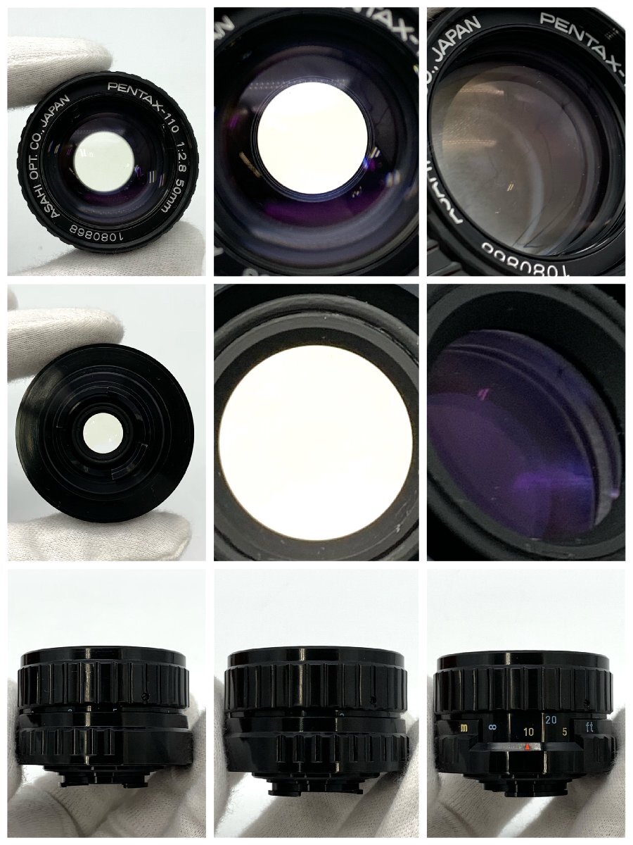 1円～/PENTAX/ペンタックス/auto110/付属品付/PENTAX-110/24mm/F2.8/18mm/F2.8/50mm/F2.8/小型一眼レフ/フィルムカメラ/ジャンク/I202の画像7