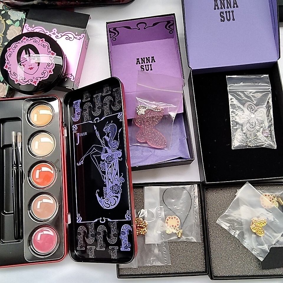 [1 jpy ~] Anna Sui summarize purse pouch nails bus set key holder Kitty collaboration Sanrio ANNASUI unused Junk 
