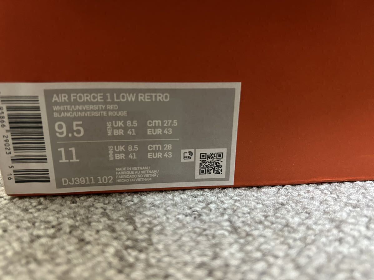 Nike Air Force 1 Low Color of the Month University Red 新品！_画像6