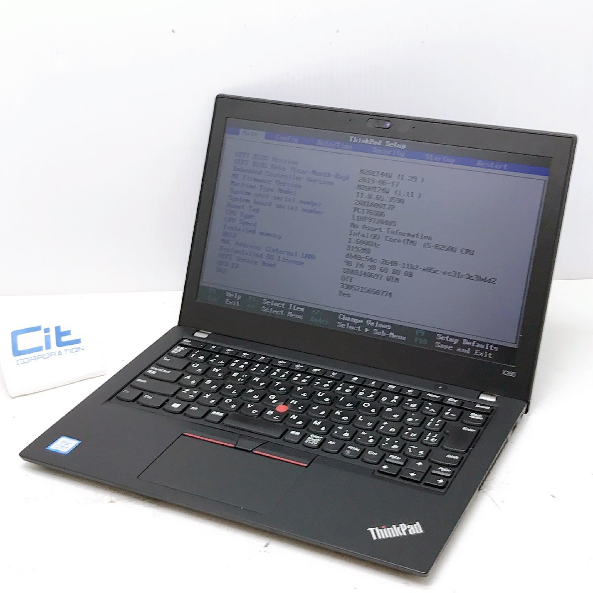 Lenovo ThinkPad X280 Core i5 8250U 1.6GHz 8GB SSD256GB 12.5 ジャンク扱い H12410の画像1