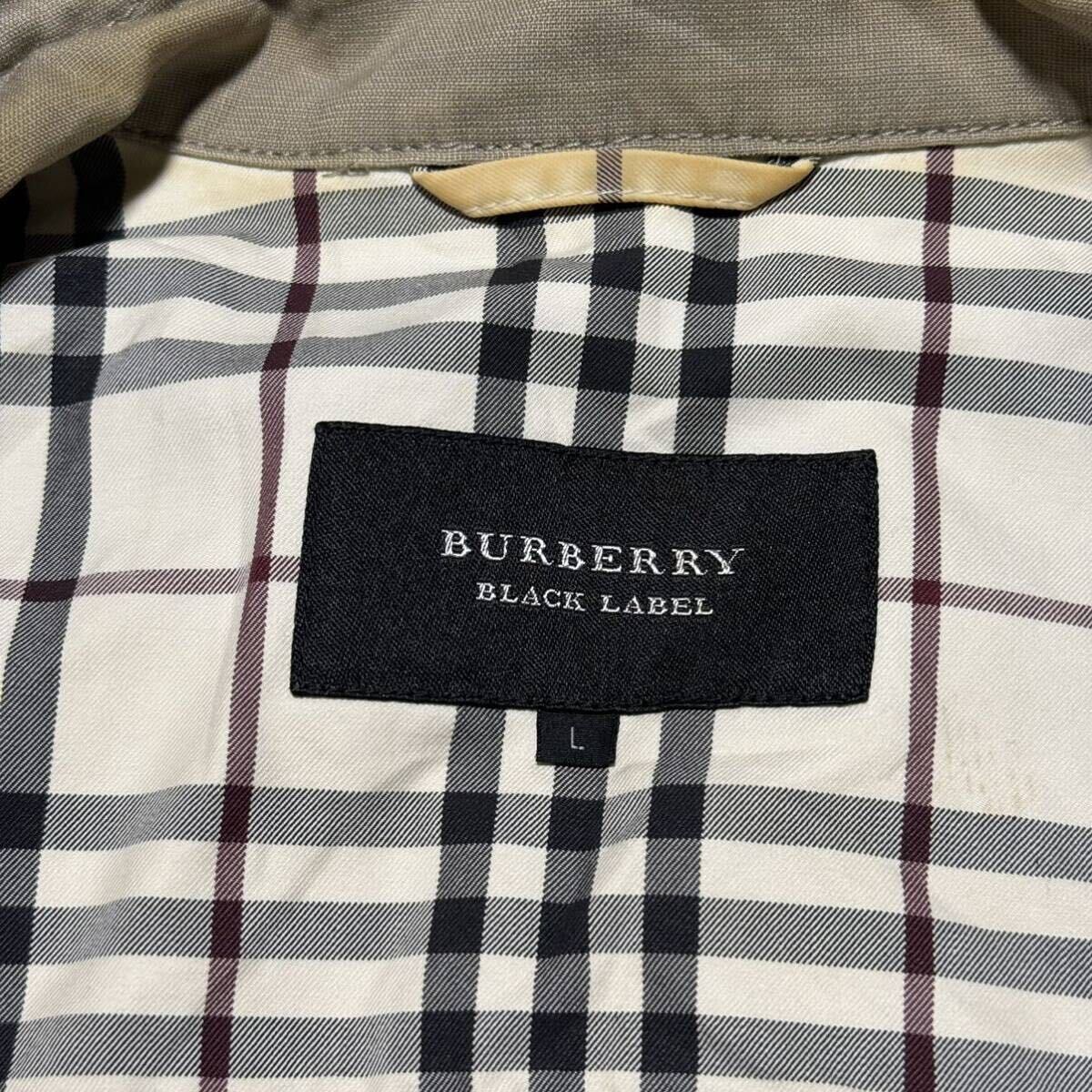 Lサイズ BURBERRY BLACK LABEL バーバリーブラックレーベル ミリタリー ブルゾン ジャケット ノバチェック ホースロゴ ブラウン 茶 メンズ _画像6