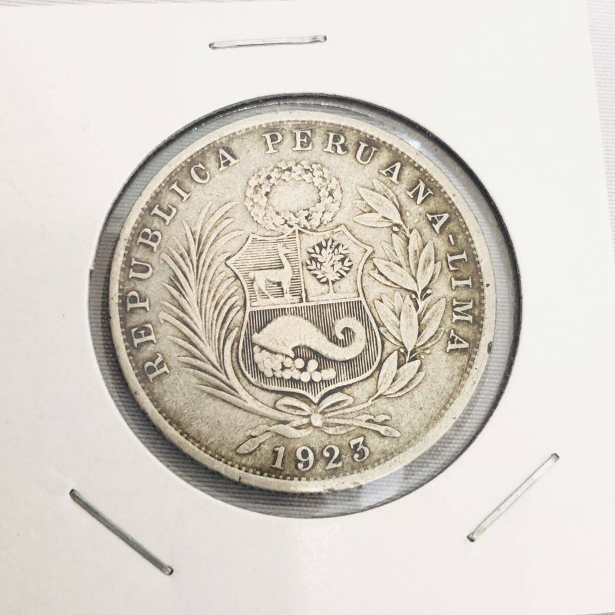 1円 ペルー 銀貨 女神座像 1923 1ソル un sol 1枚 1/2ソル 2枚 合計3枚 セット まとめ 外国 海外 コインの画像6