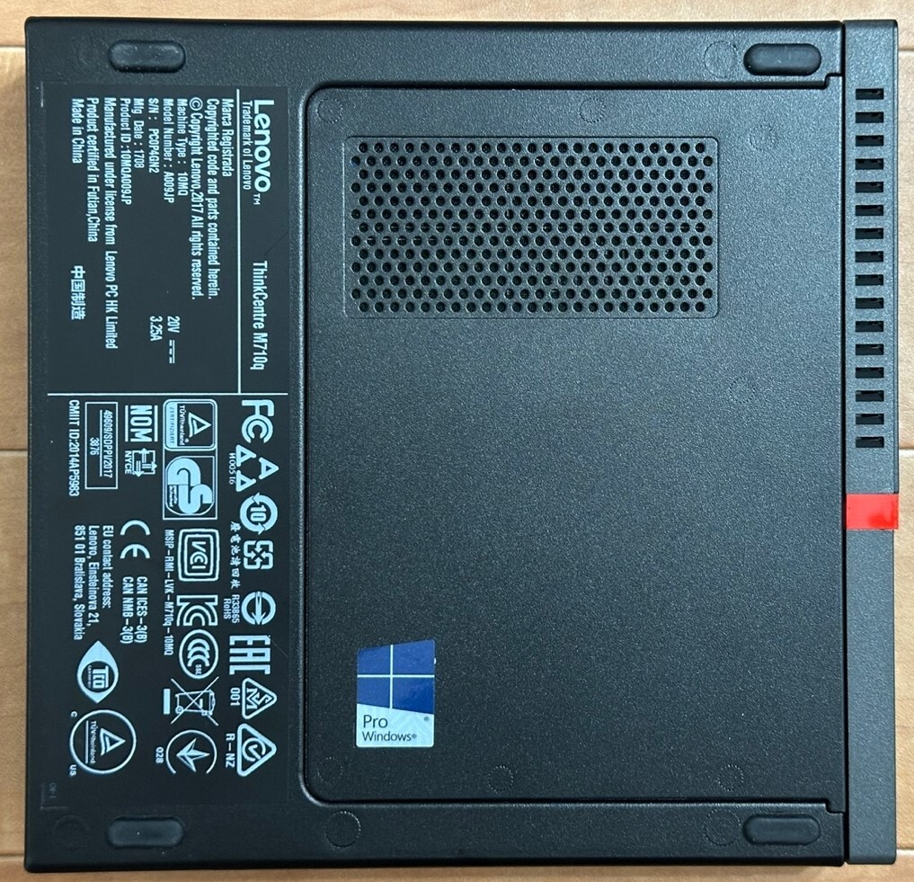 [1,000円スタート]Lenovo ThinkCentre M710Q tiny/Intel Celeron G3930 2.9GHz/メモリ 4GB/HDD 500GB 現状品の画像3