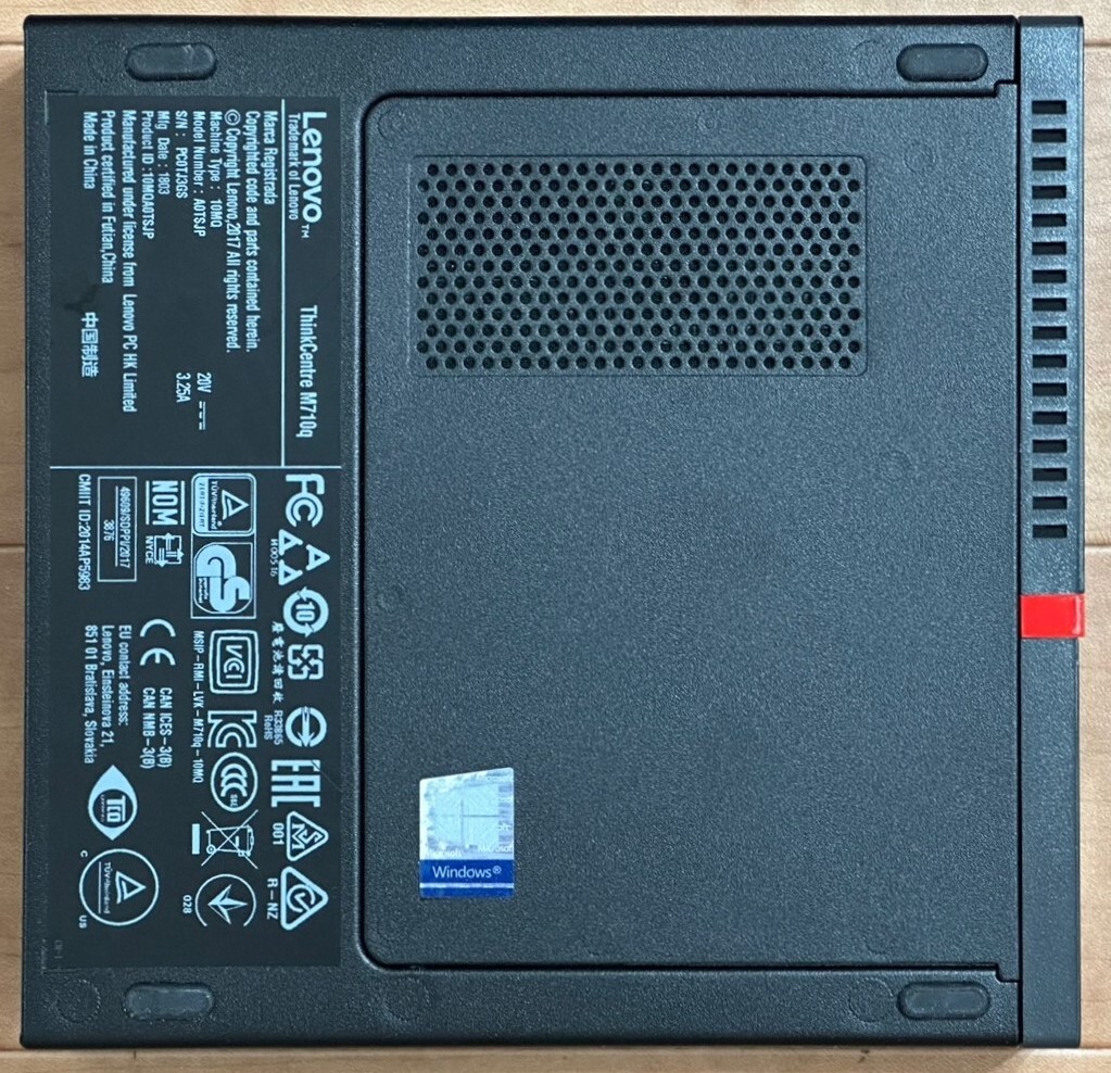 [2,000円スタート]Lenovo ThinkCentre M710Q tiny/Intel Core i5-6500T 2.5GHz/メモリ 4GB/HDD 500GB 現状品_画像5