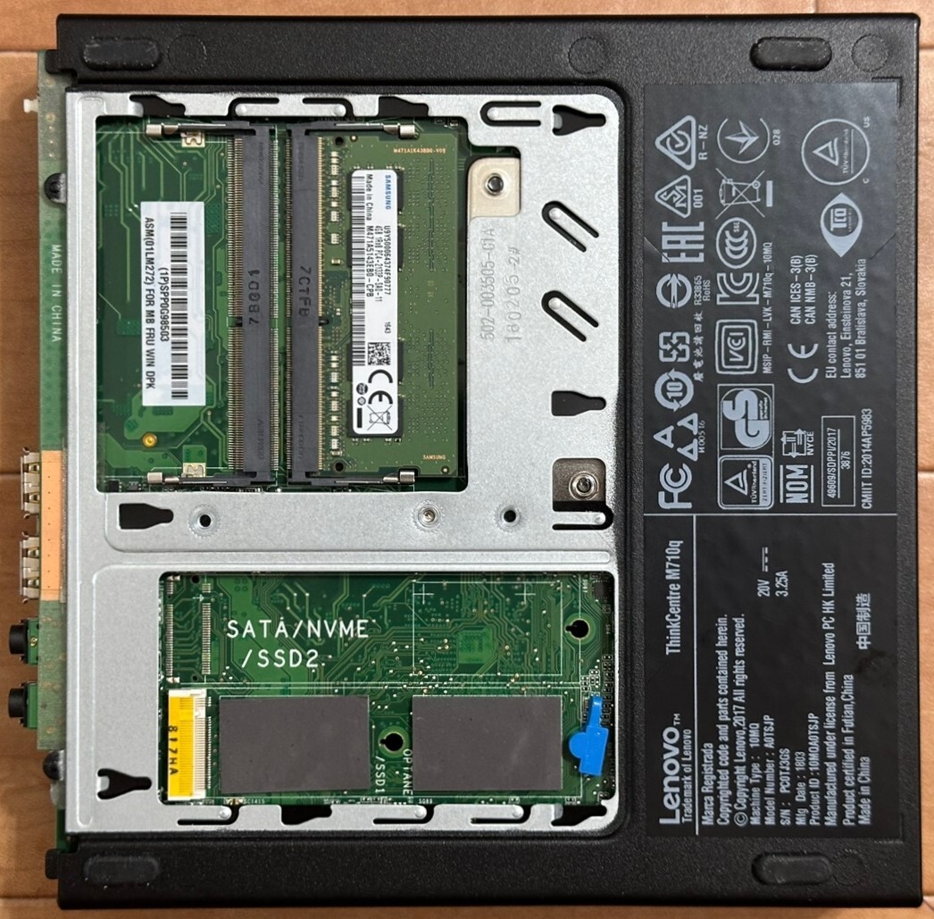 [2,000円スタート]Lenovo ThinkCentre M710Q tiny/Intel Core i5-6500T 2.5GHz/メモリ 4GB/HDD 500GB 現状品_画像7
