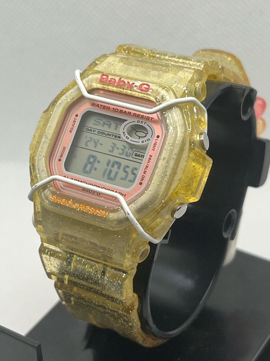 CASIO G-SHOCK baby-G 超可愛い ラメ入りバンド 電池交換済み カシオ Gショック ジーショック 腕時計