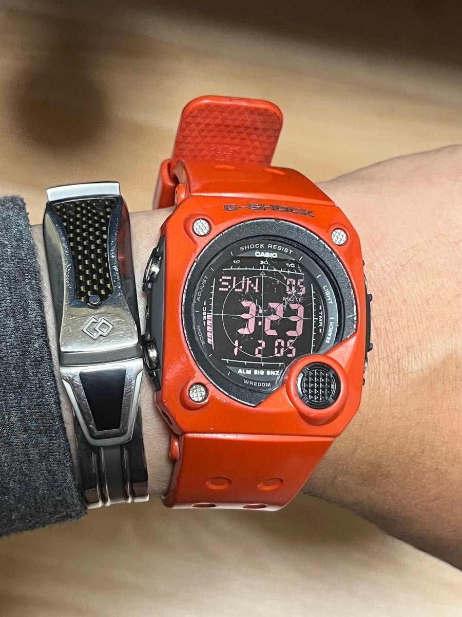 CASIO G-SHOCK 希少 通称スナイパーモデル 電池交換済み 実働品♪人気のレッドカラー ジーショック カシオ メンズ時計