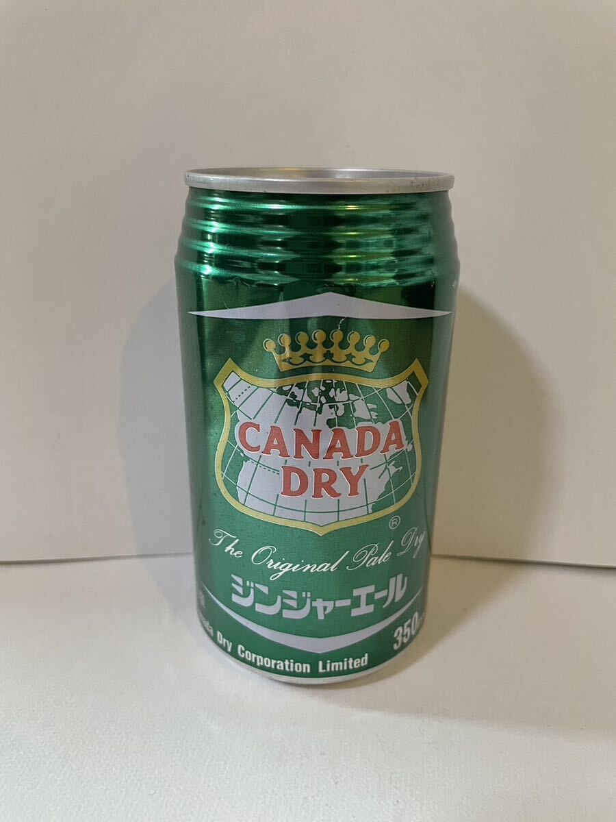 最終出品 空缶 昭和レトロ CANADA DRY カナダドライ ジンジャーエール 1989年製造 レトロ缶 当時物 旧車 ブリパイ レトロの画像1