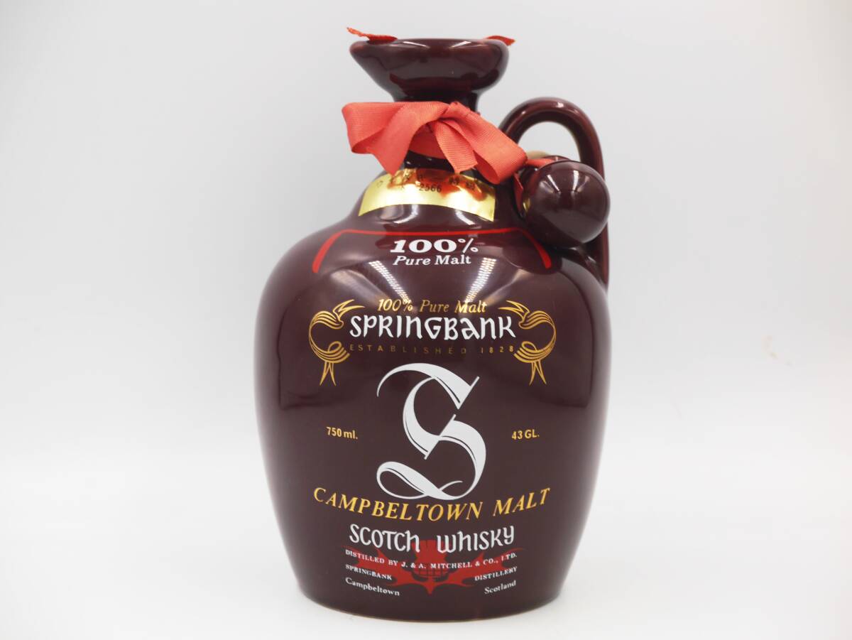 【未開栓】SPRINGBANK スプリングバンク 100%ピュアモルト ウィスキー スコッチ 750ml 43% 替え栓付 [14997-acjjj]の画像1