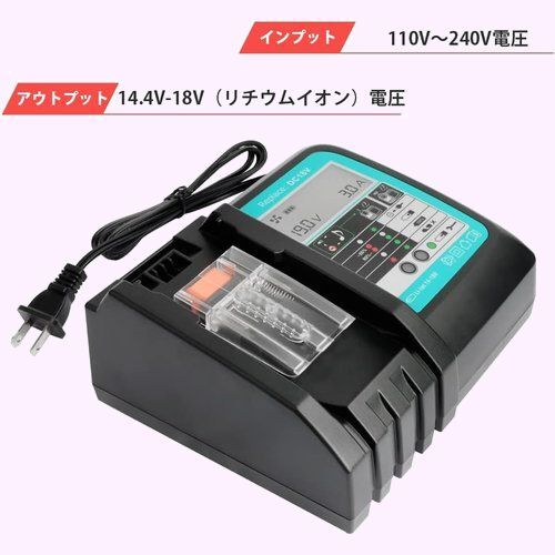 Waitley PSE認証済 連続充電可能 チウムイオンバッテリー充電可 マキタ14.4Ｖ/1 DC18V充電器 158_画像3