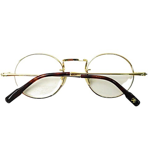 【格安】1,000円～ OG×OLIVER GOLDSMITH オリバーゴールドスミス Postino ポスティーノ 度入り メガネ 眼鏡 ゴールド系 [M4898] _画像2