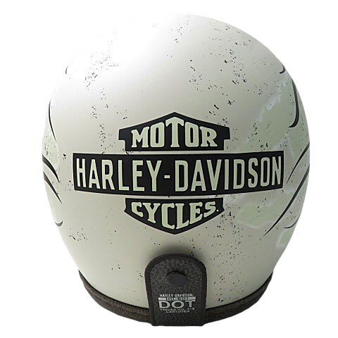 【美品】1,000円～ HARLEY-DAVIDSON ハーレーダビッドソン BELL HD-B01 ジェットヘルメット ホワイト系 サイズXL PSCマーク無し [M5007] の画像4
