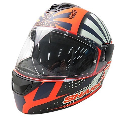 【美品】1,000円～ SHARK シャーク D-SKWAL 2 ZARCO フルフェイスヘルメット オレンジ系 サイズXL PSCマーク無し [M5016]の画像1