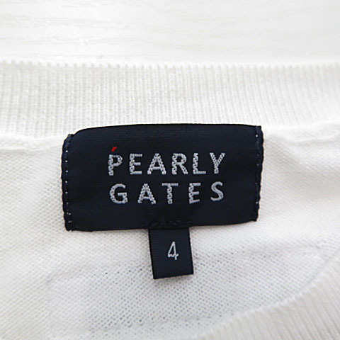 【格安】1,000円～ PEARLY GATES パーリーゲイツ コットンセーター ホワイト系 サイズ4 メンズ ゴルフウェア [M5030]の画像9
