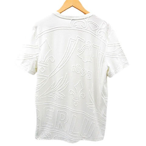 【格安】1,000円～ BERLUTI ベルルッティ 半袖Tシャツ 立体ロゴ ホワイト系 サイズS メンズ [M5058]の画像2