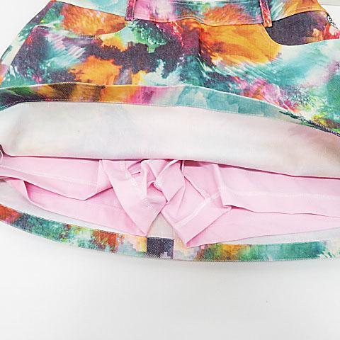 [ дешевый ]1,000 иен ~ CASTELBAJAC Castelbajac внутренний имеется юбка общий рисунок многоцветный женский Golf одежда [C1520]