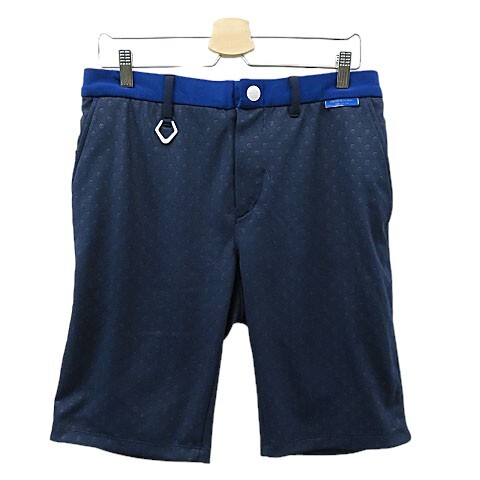 [ cheap ]1,000 jpy ~ MARK&LONA Mark and rona shorts Skull total pattern navy series size 50 men's Golf wear [M5084]