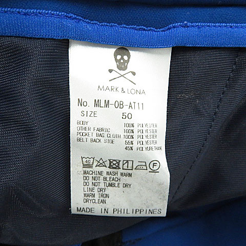 [ cheap ]1,000 jpy ~ MARK&LONA Mark and rona shorts Skull total pattern navy series size 50 men's Golf wear [M5084]