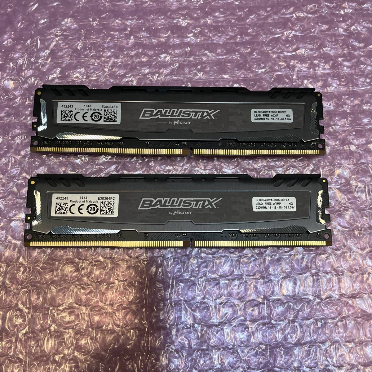 Micron Ballistix DDR4 3200 8GBx2 計16GB CL16_画像2