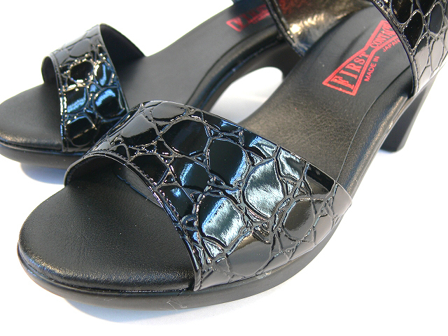 40lk 送料無料 ファーストコンタクト ストラップ 靴 パンプス 痛くない 日本製 パンプス 黒 母の日 ナースダンサル カジュアル サンダル_画像5