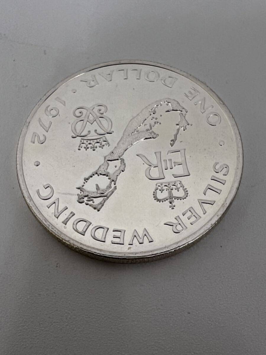 【記念貨幣】 イギリス領 バミューダ 1972 1ドル銀貨 エリザベス2世 アンティークコレクションの画像2
