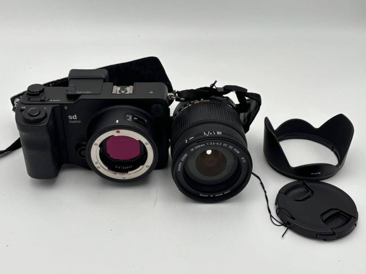 ⑫ SIGMA sd Quattro 18-250mm 1:3.5-6.3 DC OS HSM φ72 SIGMA ZOOM シグマ ミラーレス一眼カメラ 現状品の画像1