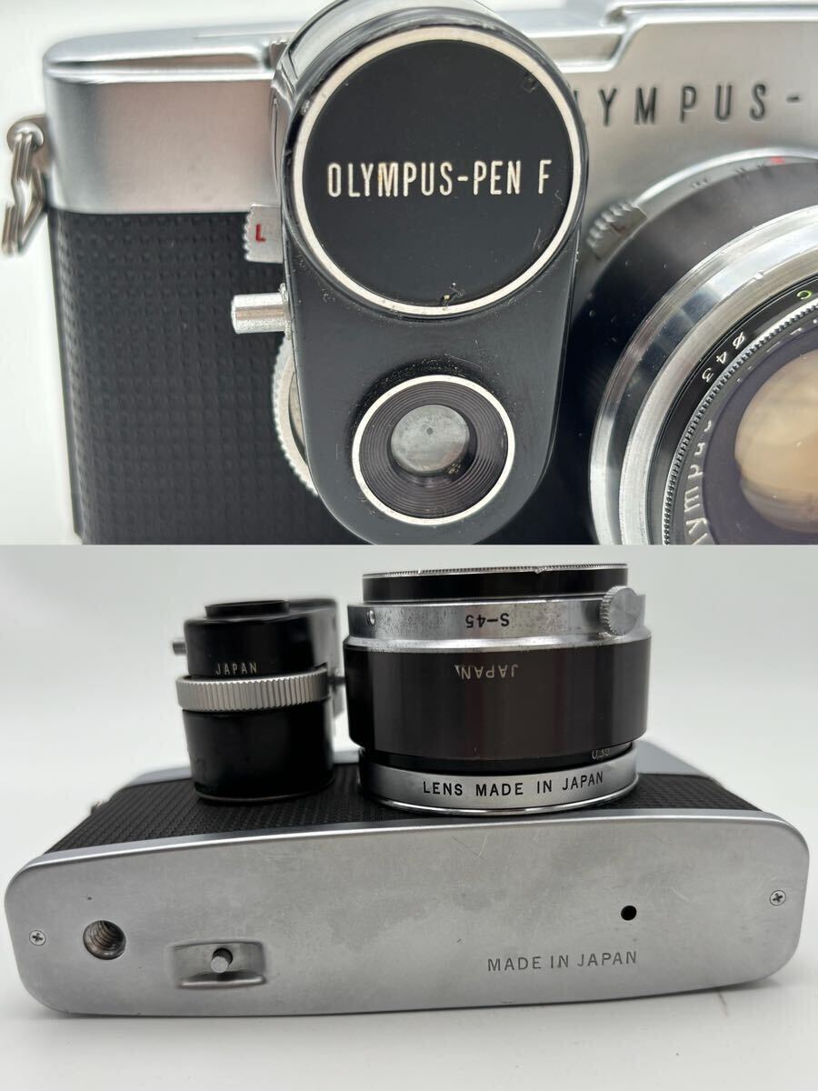 ② OLYMPUS PEN F 1:1.8 f=38mm F.Zuiko Auto-S Kenko L40 C 1:35 f=100mm E.Zuiko Auto-T オリンパス フィルムカメラ 現状品の画像5