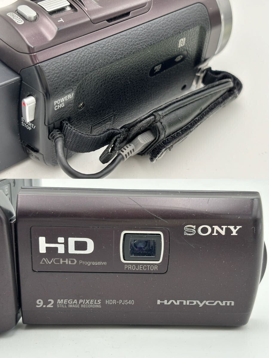 ⑧ 通電OK SONY HDR-PJ540 60× 30× Optical 1.8/1.9-57 HDR-CX430 55× Sony Lens G WIDE 9.2 8.2 MEGA PIXELS ソニー デジカメ 現状品の画像3