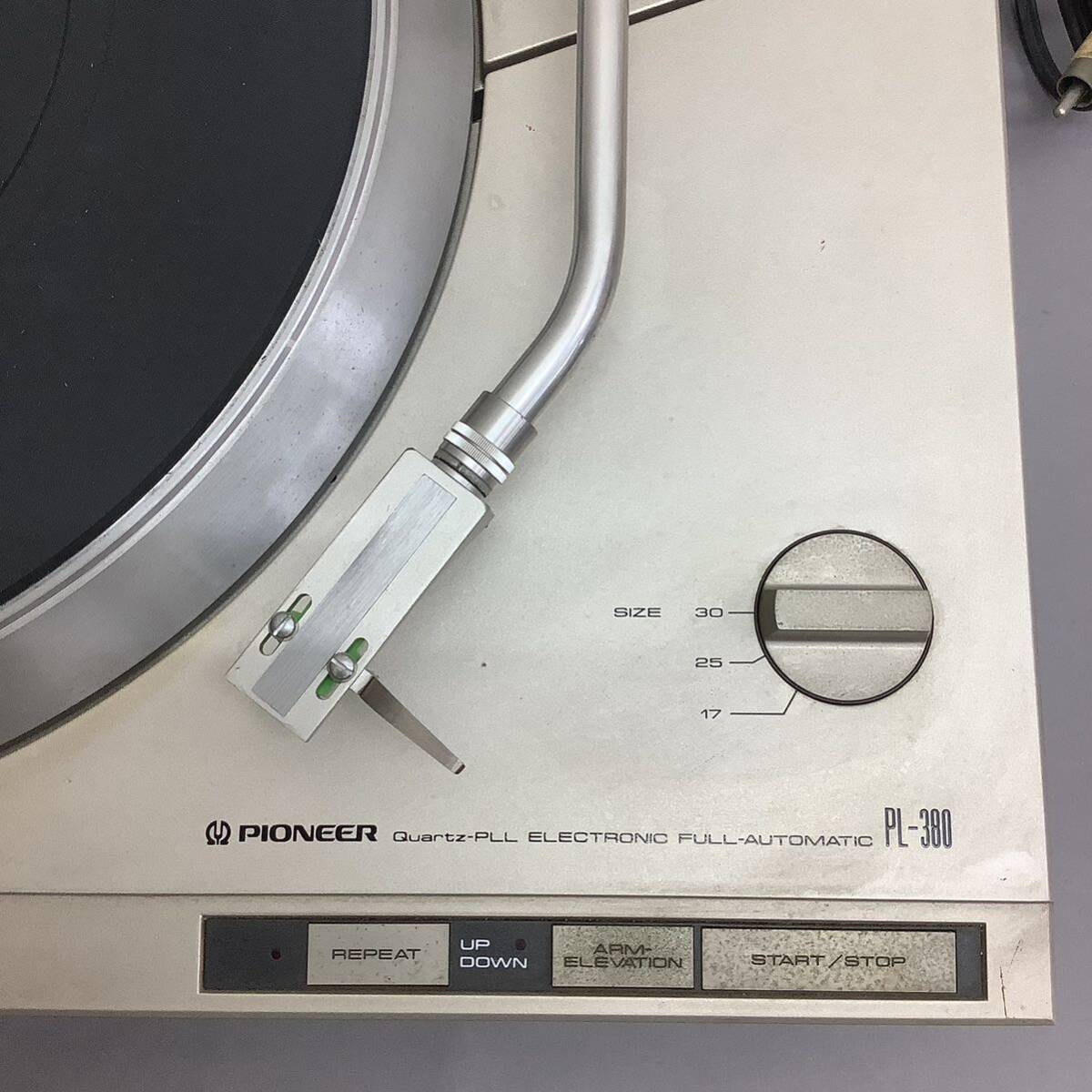 【通電確認済】PIONEER PL-380 クォーツロックD.D フルオート レコードプレーヤー ターンテーブル _画像3