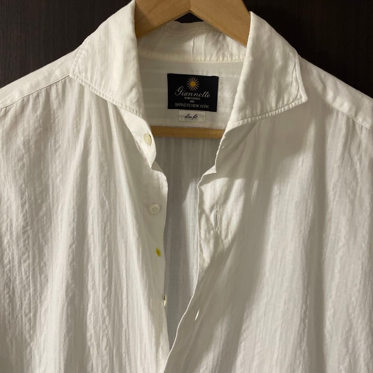 ジャンネット　 コットンシャツ ホワイト イタリア製