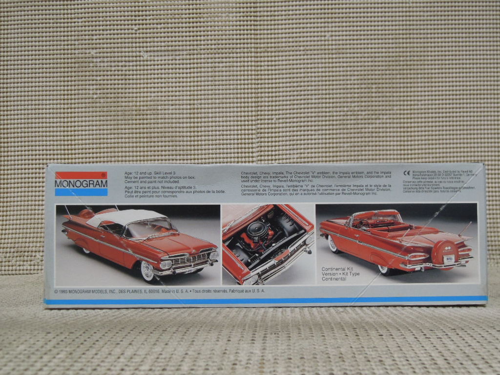 MONOGRAM 1/25 '59 CHEVROLET IMPALA CONVERTIBLEの画像2