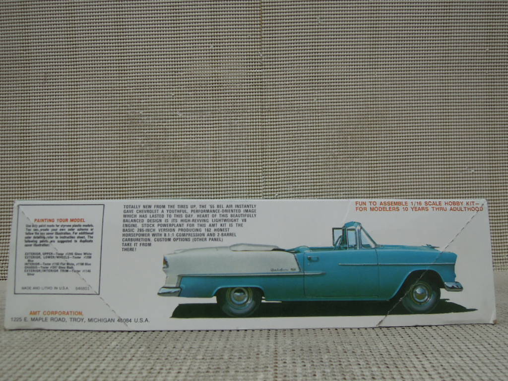 AMT 1/16 '55 Chevrolet BEL AIR CONVERTIBLEの画像2