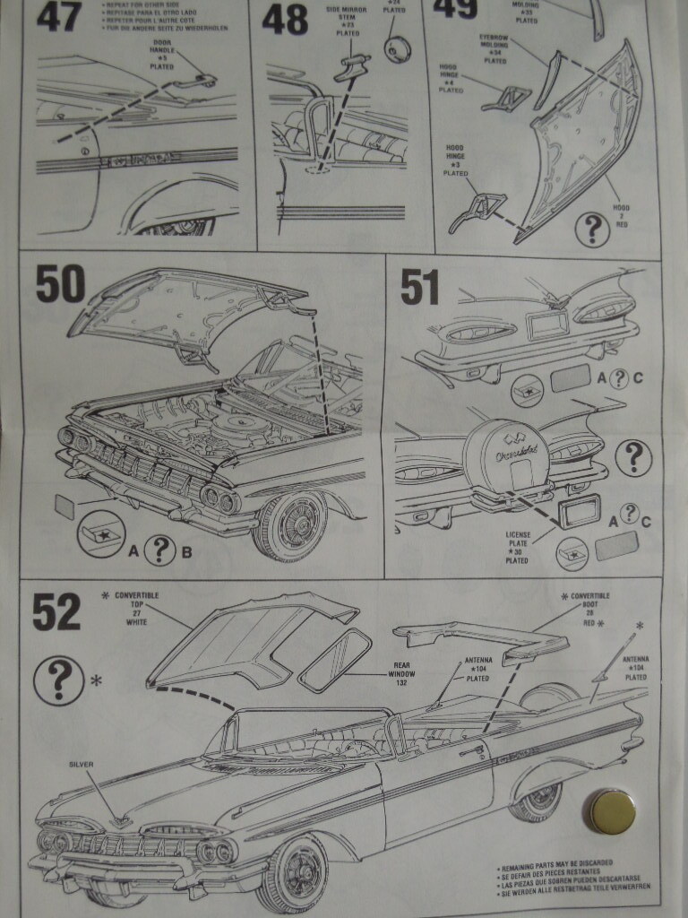 MONOGRAM 1/25 '59 CHEVROLET IMPALA CONVERTIBLEの画像7