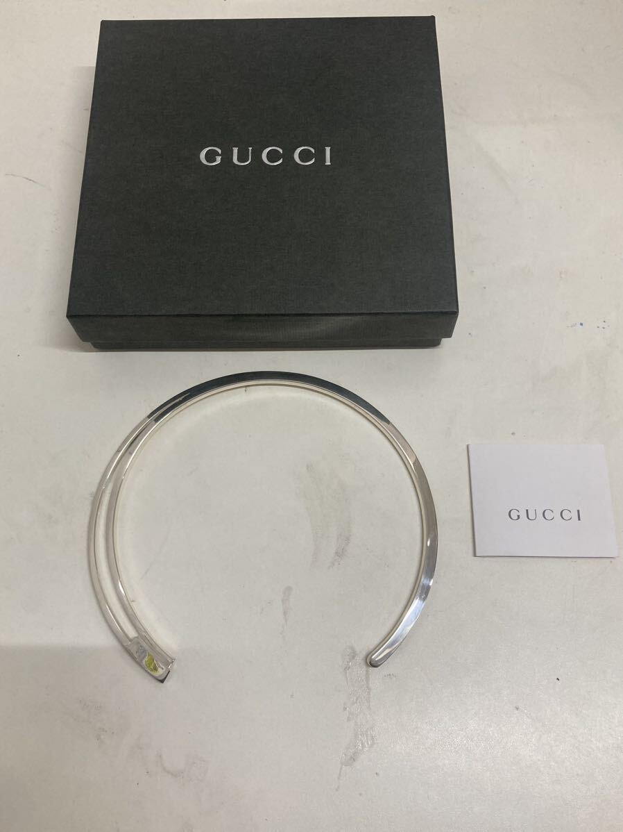 GUCCI チョーカー　ネックレス　シルバー　Gシェイプ 中古品_画像1