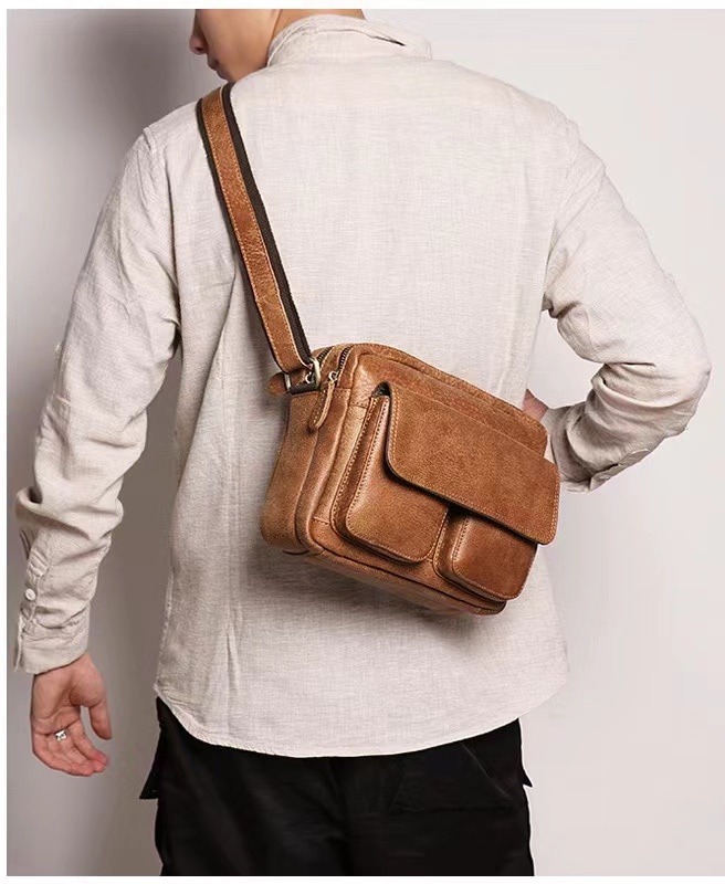  new goods recommendation *senja- bag men's shoulder bag diagonal .. bag cow leather vertical going to school commuting business bag 