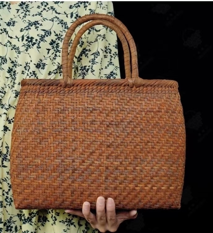  limitation version * mountain ... bag basket hand-knitted cane basket 
