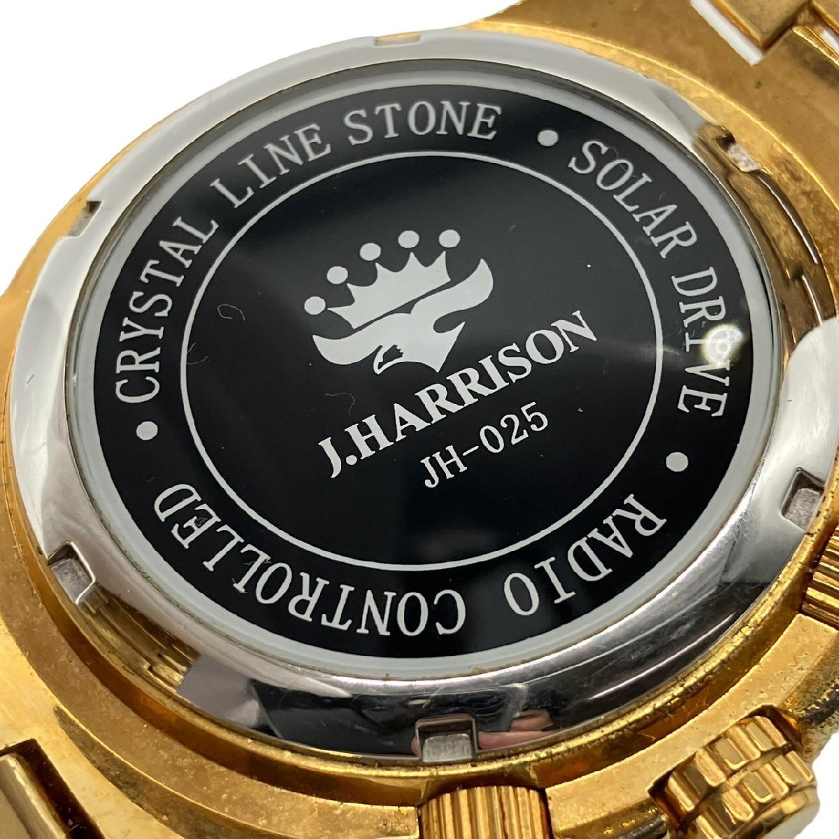  operation goods J.HARRISON John is lisonJH-025 rhinestone solar radio wave clock men's wristwatch 