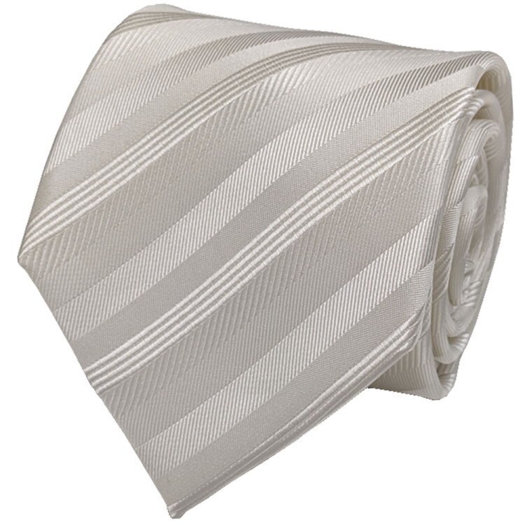  formal necktie white stripe silk 100%te freon processing . equipment wedding *... mail service possible FNCR-WH01