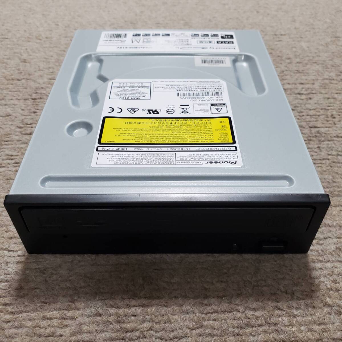 パイオニア ブルーレイドライブ 2021年1月製造 BDR-212 SATA デスクトップ 5インチ Pioneer Blu-ray DVD 書込みテストOK の画像1