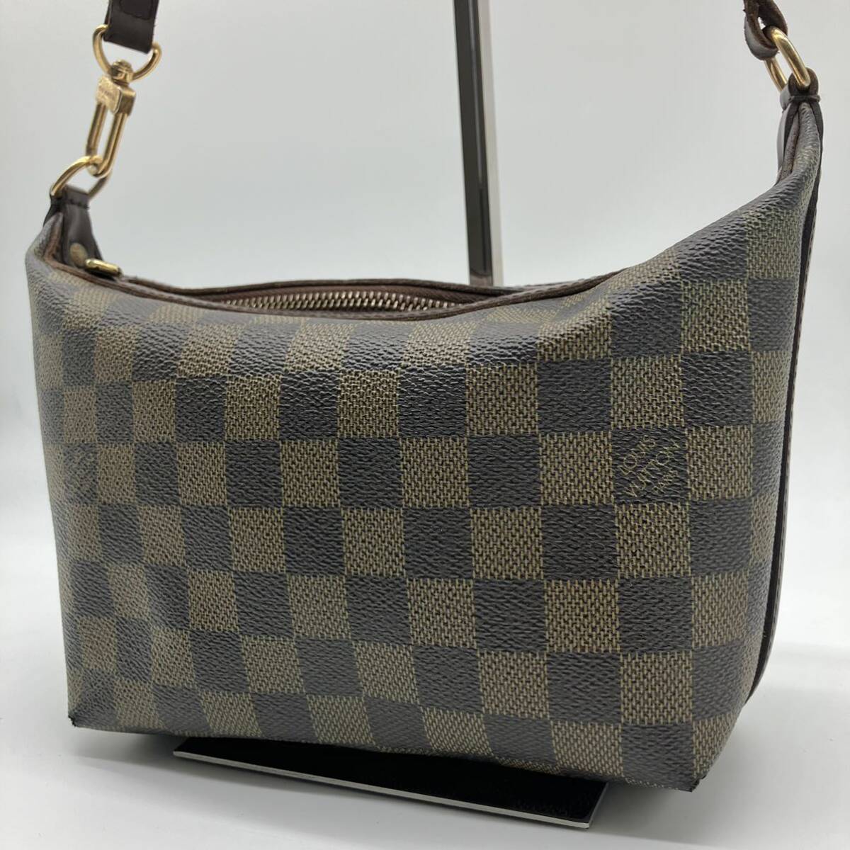 1円〜 LOUIS VUITTON ルイヴィトン イロヴォ pm ダミエ　エベヌ　アクセサリーポーチ　ハンドバッグ　バニティ　_画像1