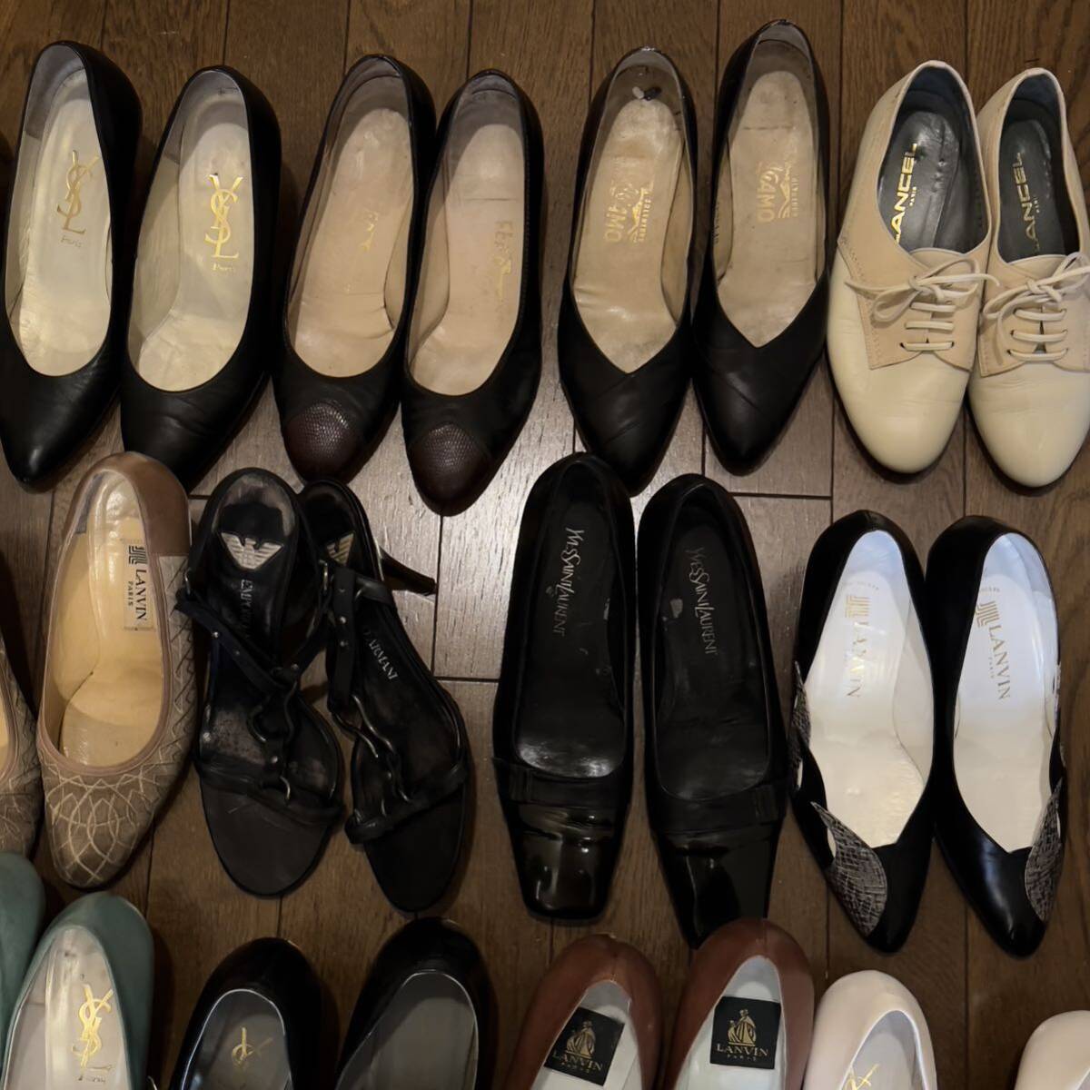 1 start set sale 30 pairs set brand shoes pumps sandals Ferragamo YSL LANVIN TORY BURCH COACH ARMANI LANCEL VALENTINO Junk 