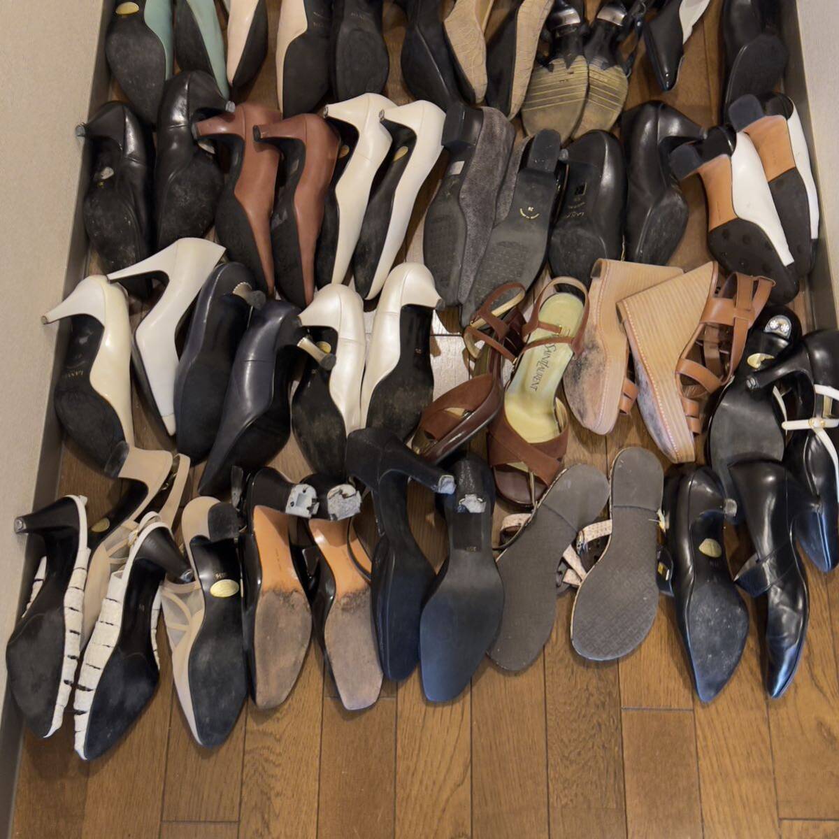 1 start set sale 30 pairs set brand shoes pumps sandals Ferragamo YSL LANVIN TORY BURCH COACH ARMANI LANCEL VALENTINO Junk 