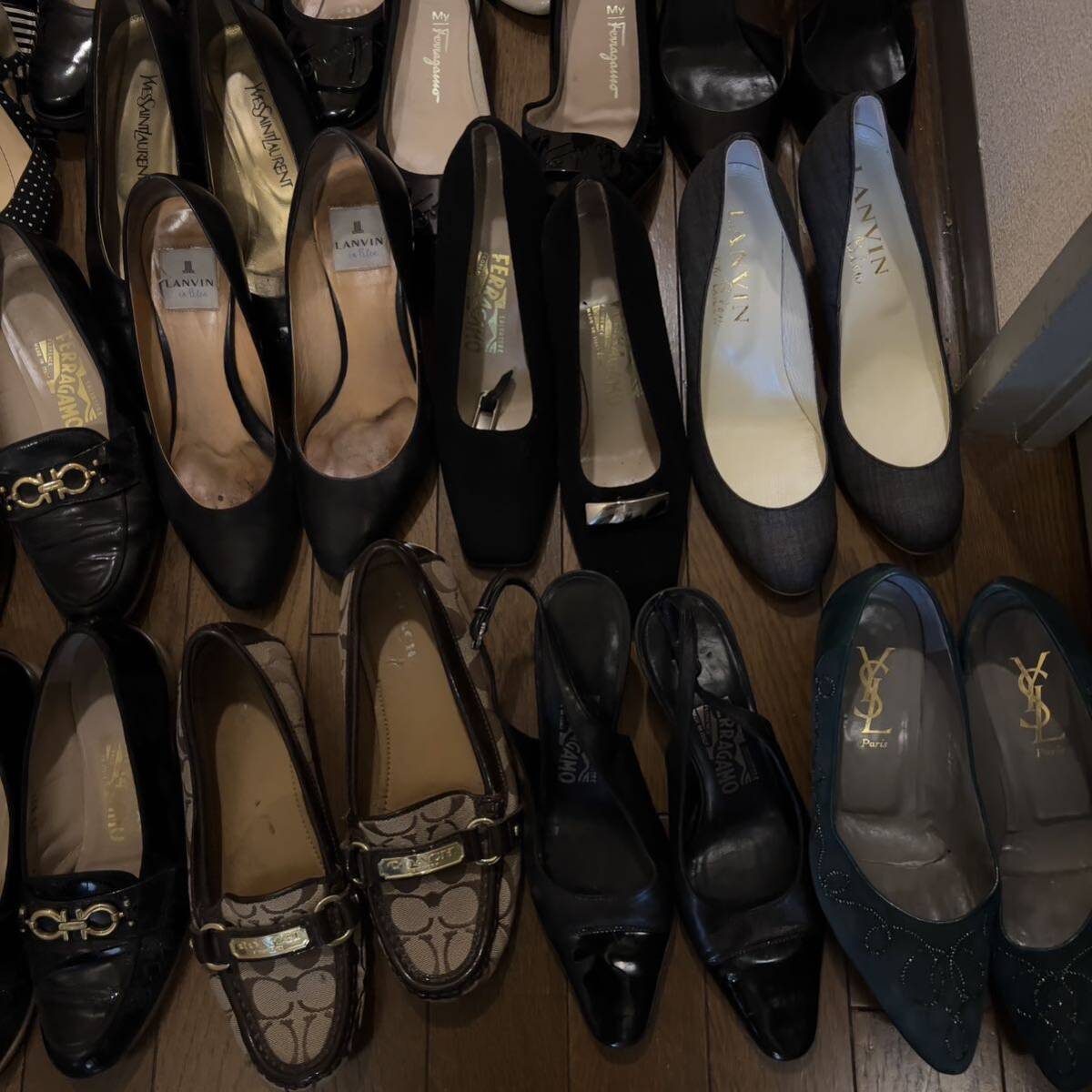 1 start set sale 30 pairs set brand shoes pumps sandals Ferragamo YSL PRADA LANVIN COACH ARMANI LANCEL kate spade Junk 