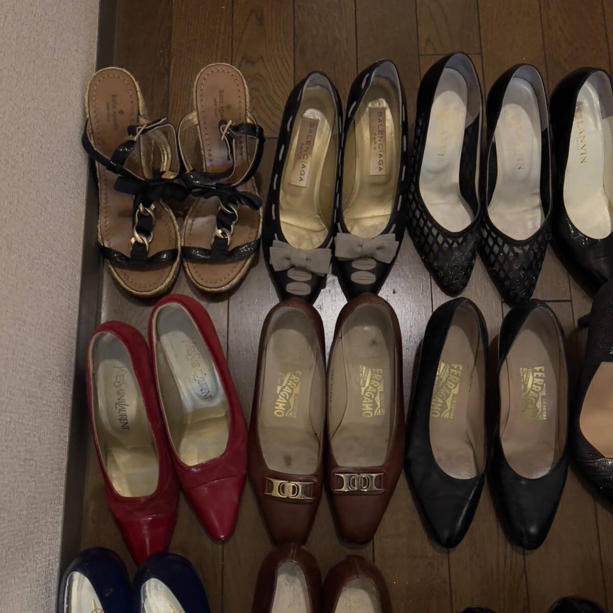 1 start set sale 30 pairs set brand shoes pumps sandals Ferragamo GUCCI YSL TORY BURCH BOTTEGA VENETA kate spade Junk 