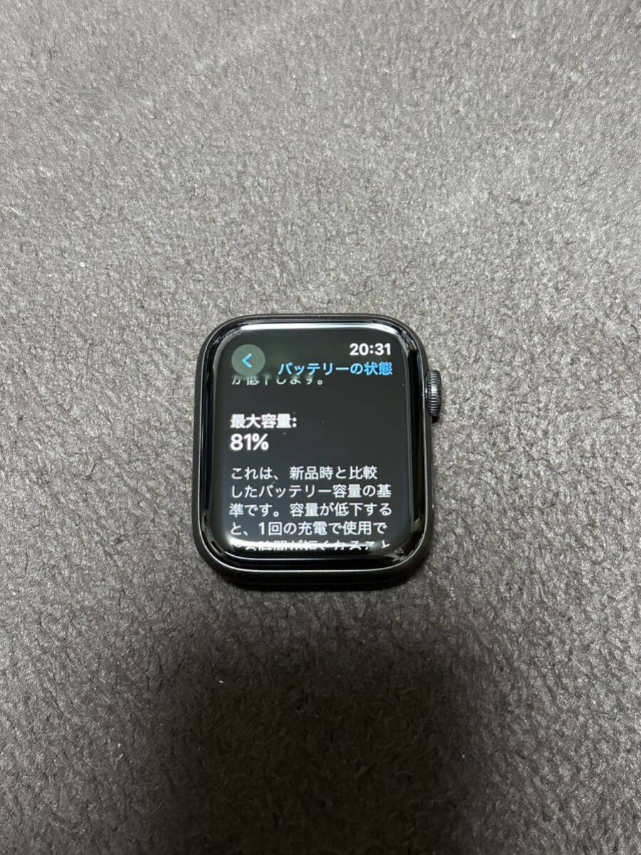 Apple Watch5 44mm GPS+Cellular スペースブラックチタニウム MWR52J/Aの画像1