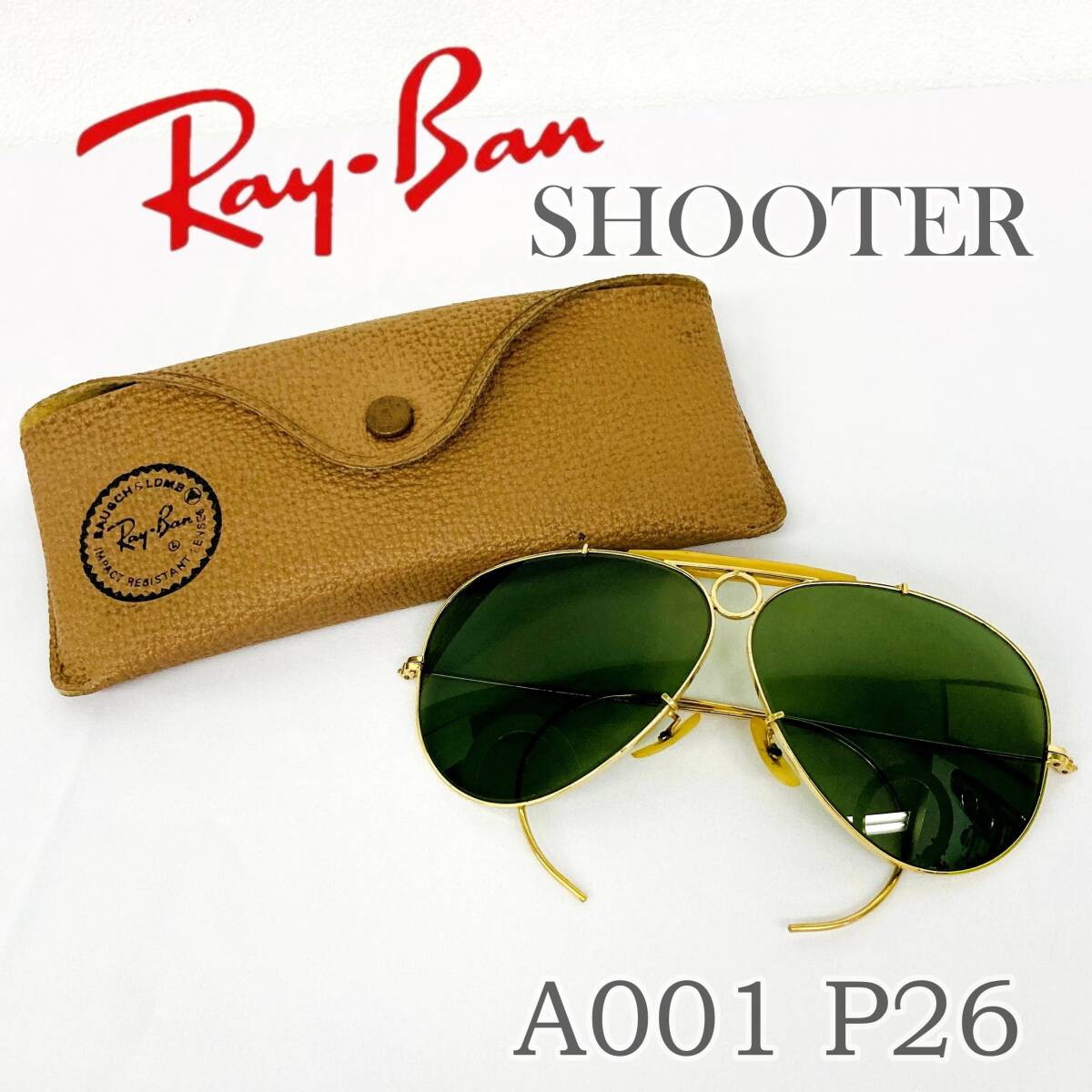 【美品】 Ray-Ban レイバン　SHOOTER シューター　レア サングラス　ビンテージ　専用ケース付_画像1