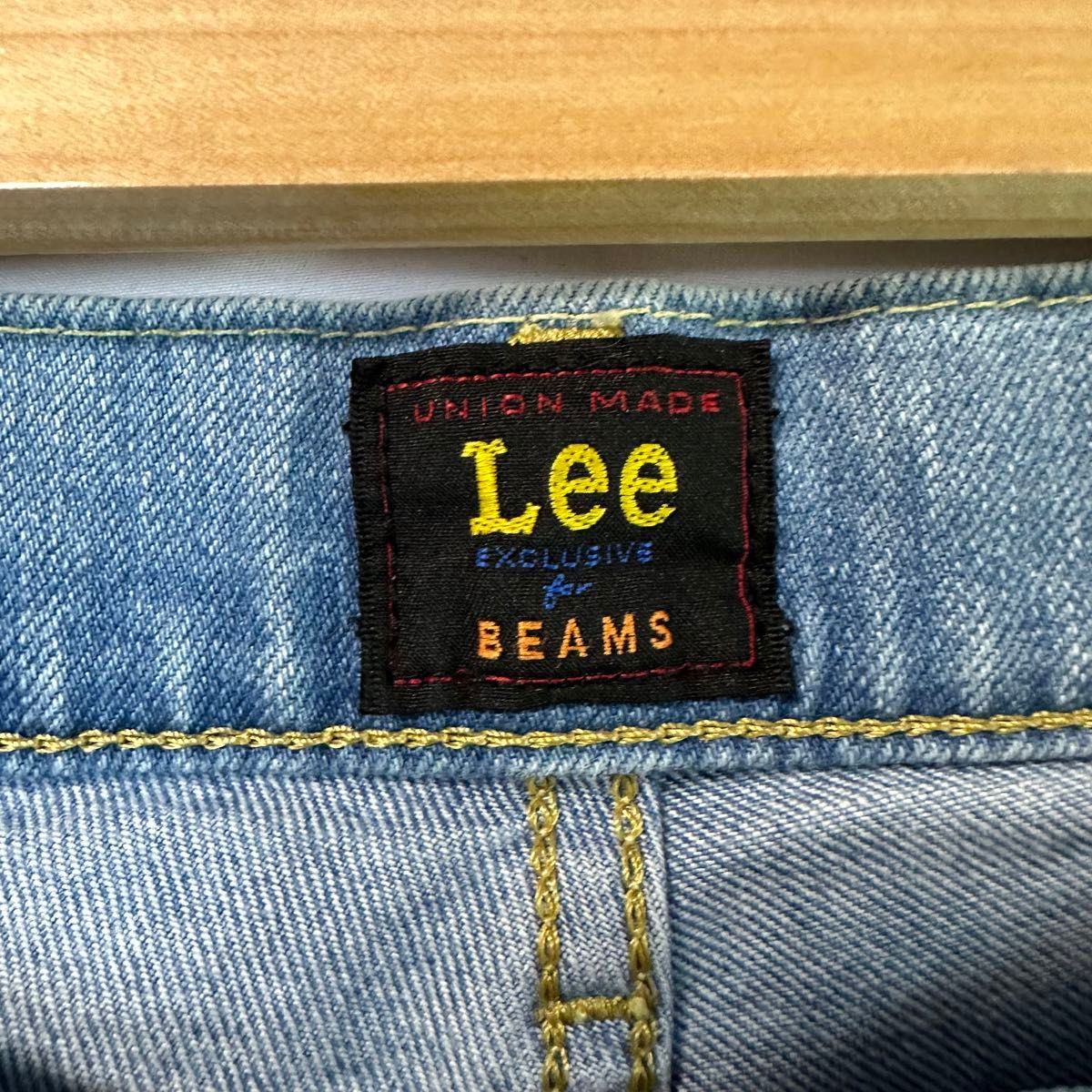 Lee×BEAMS コラボデニムパンツ ストレッチ ジーンズ バイカラー4d17